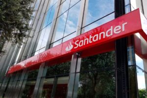 Vista de una sucursal del Banco Santander